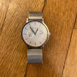 Ted Baler Men’s Silver Mesh Watch